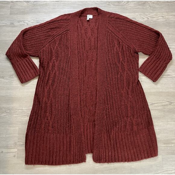 Divided By H&M Long Open Front Knit Cardigan Women’s Size XL - Picture 1 of 6